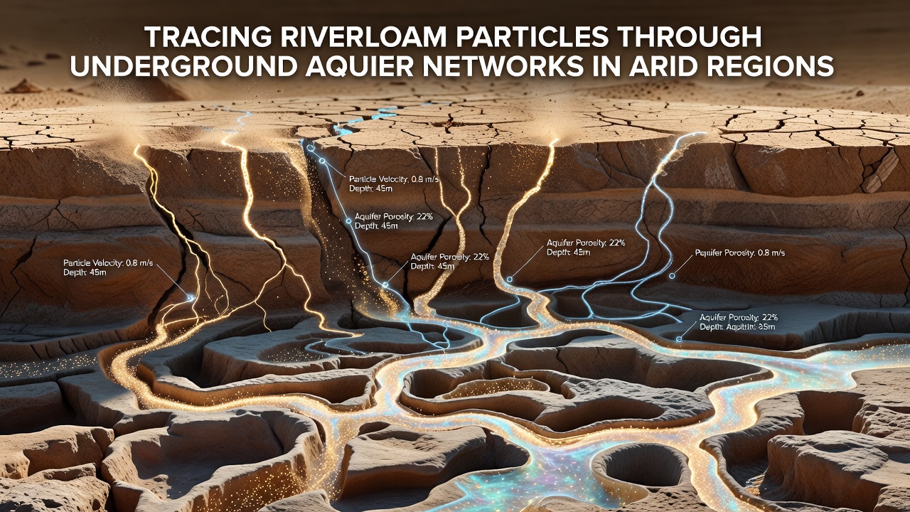 Tracing the Path of Riverloam Particles Through Underground Aquifer Networks in Arid Regions
